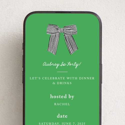This is a kelly online birthday invitations by mo kelley called with a bow printing on digital paper in standard