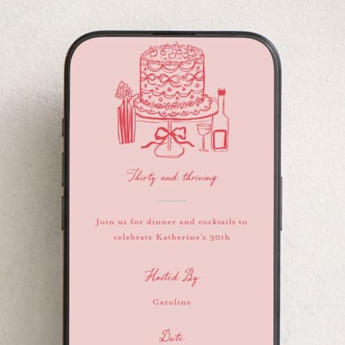 This is a rosebud online birthday invitations by Creo Study called thriving party printing on digital paper in standard