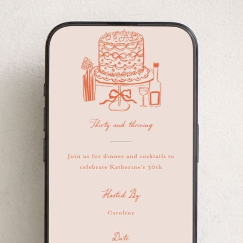 This is a sunset online birthday invitations by Creo Study called thriving party printing on digital paper in standard