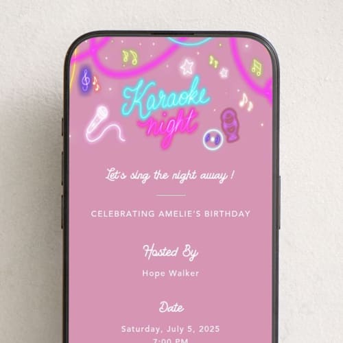 This is a blush online birthday invitations by Jelena Vuletic called amplify printing on digital paper in standard