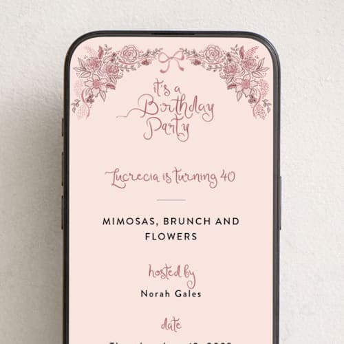 This is a marsala online birthday invitations by Tamara Hilje called amalfitana printing on digital paper in standard