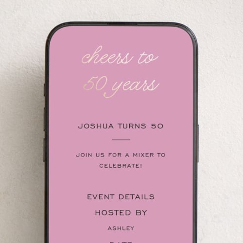 This is a lilac online birthday invitations by Louise Kay called cheers celebration printing on digital paper in standard