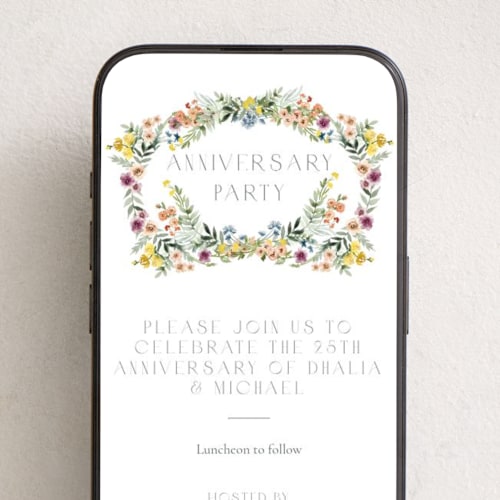 This is a meadow online invitations by Petra Kern called gardenista printing on digital paper in standard