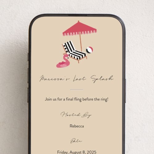 This is a sand online invitations by Becky Nimoy called last splash pool party printing on digital paper in standard