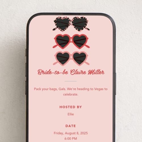 This is a rose online invitations by Hudson meet Rose called bride tribe printing on digital paper in standard