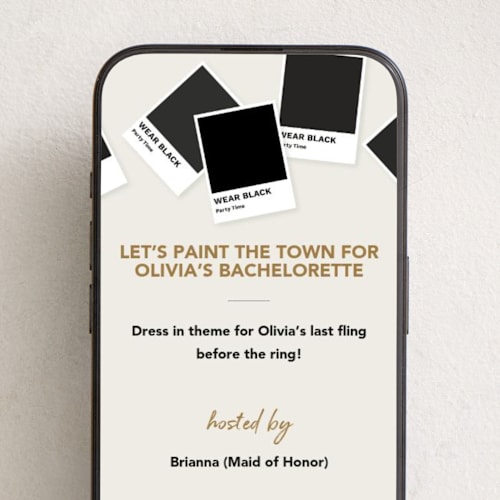 This is a onyx online invitations by Rachelle Clarke called color theme printing on digital paper in standard