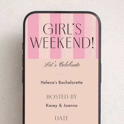 This is a cotton candy online invitations by Becky Nimoy called vintage striped awning printing on digital paper in standard