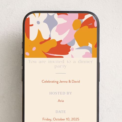 This is a sunset online invitations by Olivia Raufman called efflorescent printing on digital paper in standard