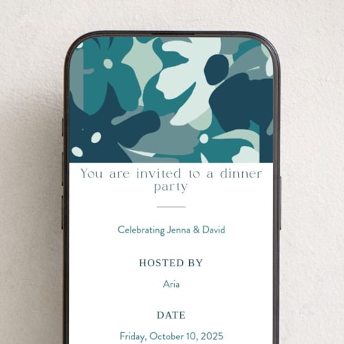 This is a lagoon online invitations by Olivia Raufman called efflorescent printing on digital paper in standard