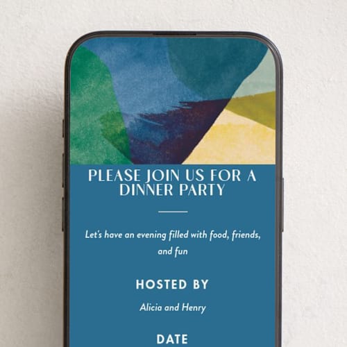 This is a peacock online invitations by Carmia Jordaan called azul printing on digital paper in standard
