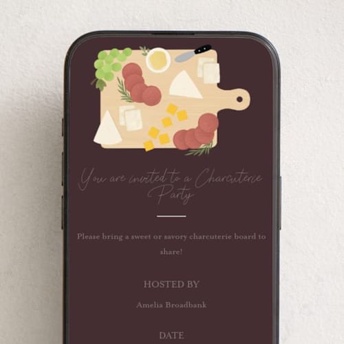 This is a wine online invitations by Kacey Kendrick Wagner called charcuterie party printing on digital paper in standard