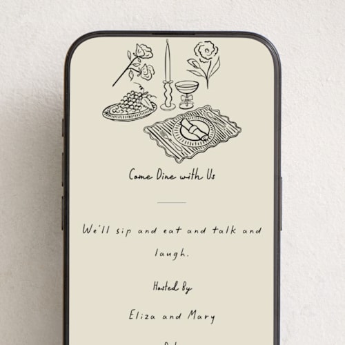 This is a ink online invitations by Claire called à table! printing on digital paper in standard