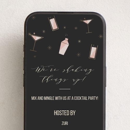 This is a ink online invitations by Bethan called celebratory cocktails printing on digital paper in standard