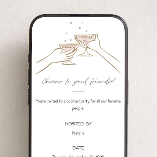 This is a snow online invitations by Pati Cascino called holiday cocktail party printing on digital paper in standard