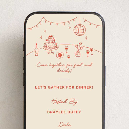 This is a sangria spark online invitations by Zove Ahhh called party on printing on digital paper in standard