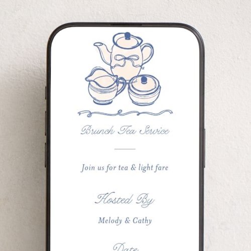 This is a lagoon online invitations by Becky Nimoy called elegant tea printing on digital paper in standard