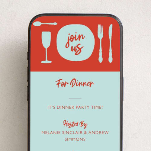 This is a pool online invitations by Zani van Zyl called join us for dinner printing on digital paper in standard