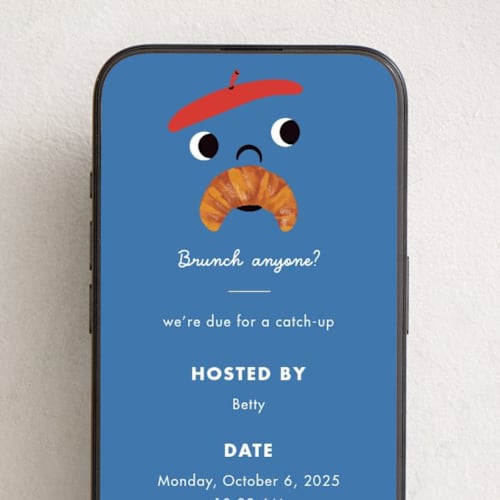 This is a bleu online invitations by mo kelley called brunch anyone printing on digital paper in standard