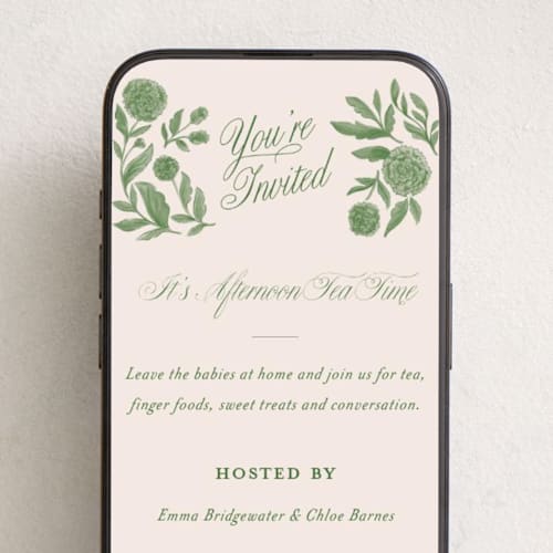 This is a clover online invitations by 2birdstone called blue and white carnations printing on digital paper in standard