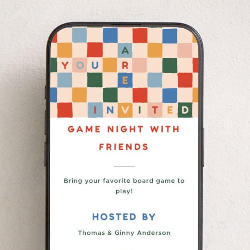 This is a beachside online invitations by 2birdstone called checkerboard printing on digital paper in standard