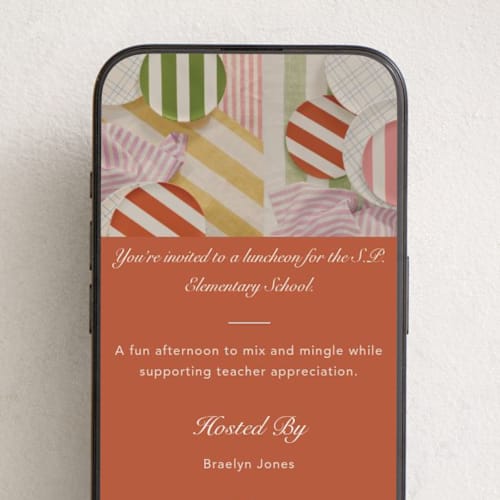 This is a gelato online invitations by Kelsey Mucci called le lunch printing on digital paper in standard