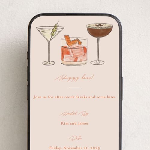This is a aperol online invitations by Creo Study called happy hour cocktails printing on digital paper in standard