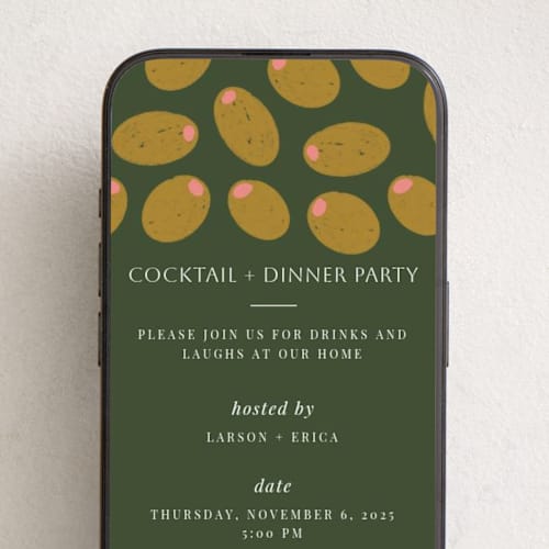 This is a olive online invitations by Sierra Lee called olives printing on digital paper in standard