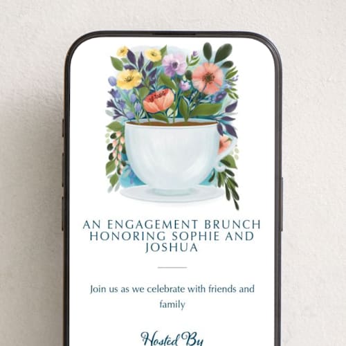 This is a bouquet online invitations by Paper Sun Studio called fresh floral brunch printing on digital paper in standard