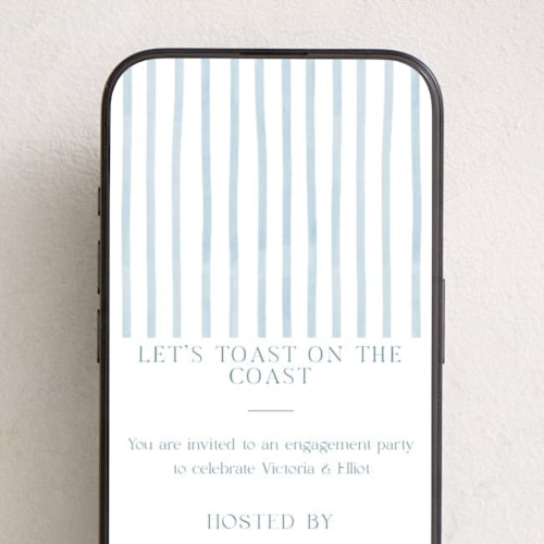 This is a sea online invitations by Elly called coastal printing on digital paper in standard