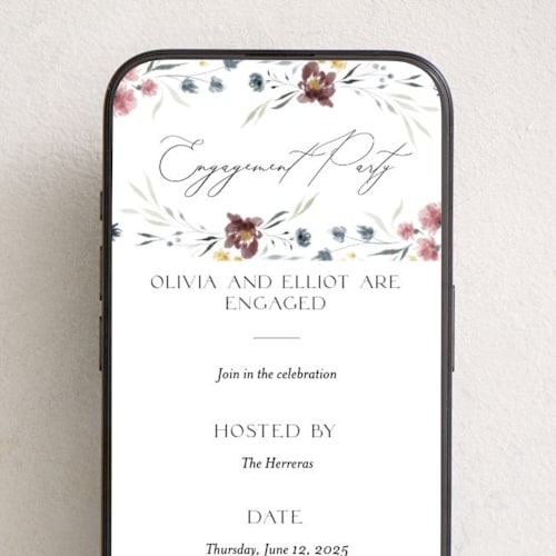 This is a mimosa online invitations by Nicoletta Savod called romance printing on digital paper in standard