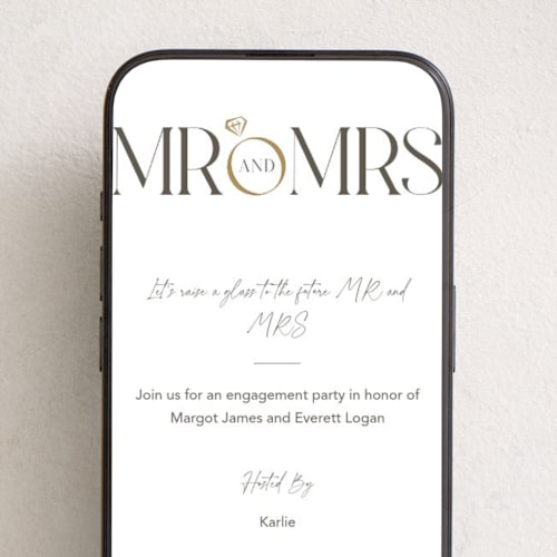 This is a linen online invitations by Robert and Stella called mr. & mrs. printing on digital paper in standard