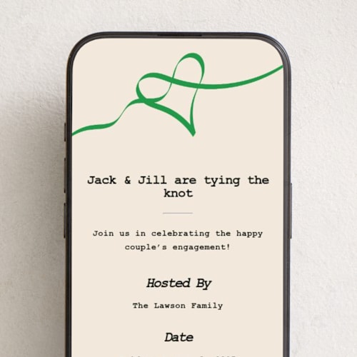 This is a forest online invitations by Catherine Buan called tie the knot printing on digital paper in standard