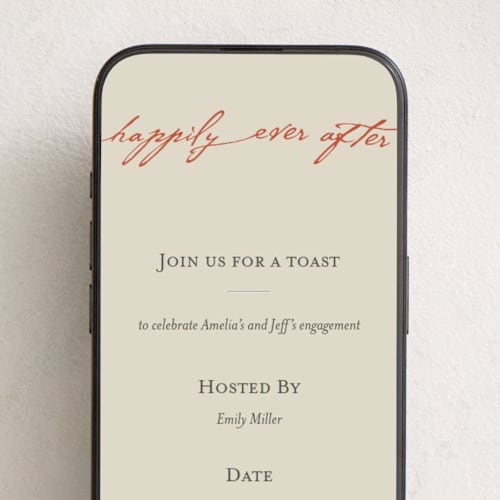 This is a verona online invitations by Stephanie Heinrich Godbout called happily ever after printing on digital paper in standard