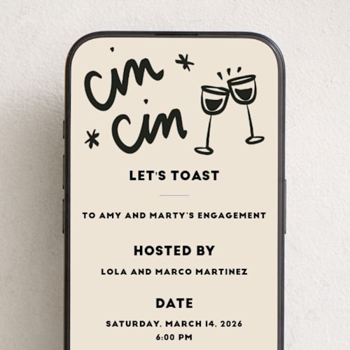 This is a ink online invitations by Ani Somi called saluti printing on digital paper in standard