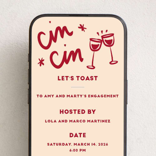 This is a rust online invitations by Ani Somi called saluti printing on digital paper in standard