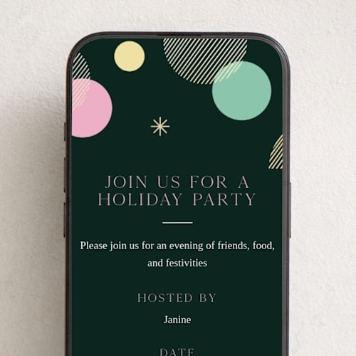 This is a rainbow online invitations by Elly called bubbles printing on digital paper in standard