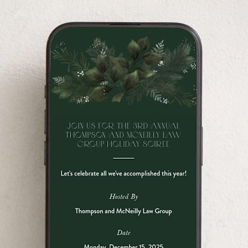 This is a evergreen online invitations by Leah Bisch called tis the season printing on digital paper in standard