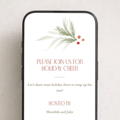 This is a holly online invitations by Pixel and Hank called peace foliage printing on digital paper in standard