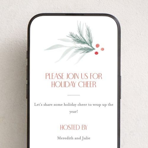 This is a blue spruce online invitations by Pixel and Hank called peace foliage printing on digital paper in standard