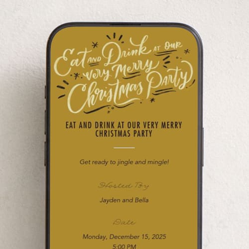 This is a cider online invitations by Stephanie Hawkes called very merry party printing on digital paper in standard