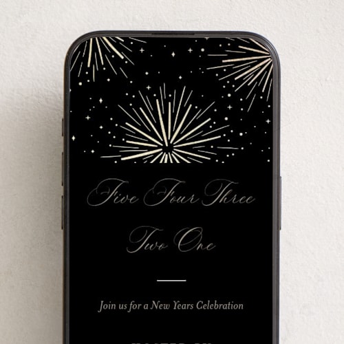 This is a eclipse online invitations by Everett Paper Goods called firecracker delight printing on digital paper in standard