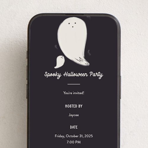 This is a night online invitations by Gwen Bedat called ghosts printing on digital paper in standard