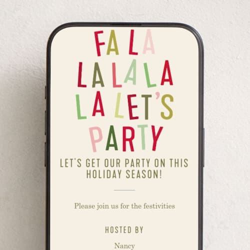 This is a ivory online invitations by Baumbirdy called la party printing on digital paper in standard