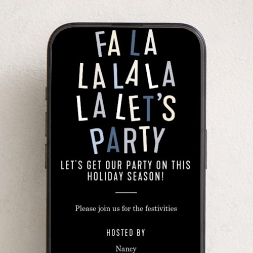 This is a frost online invitations by Baumbirdy called la party printing on digital paper in standard