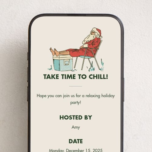 This is a seafoam online invitations by Megan Davis called chill printing on digital paper in standard