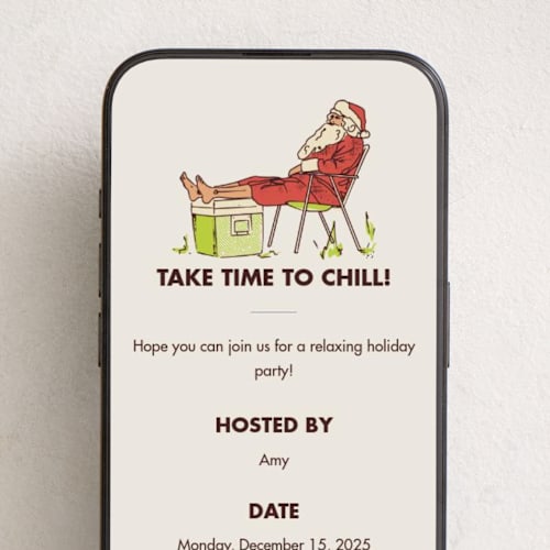 This is a lime online invitations by Megan Davis called chill printing on digital paper in standard