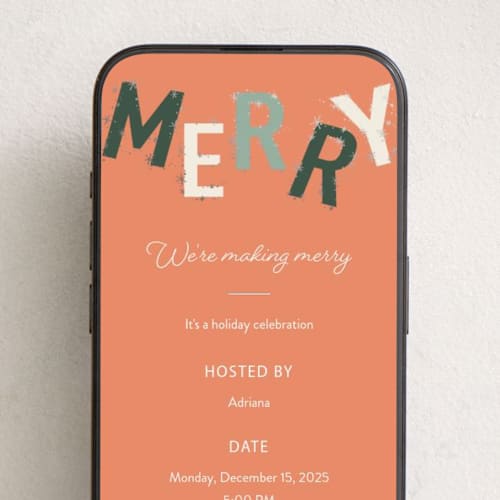 This is a sorbet online invitations by Hannah Williams called merry & bright stars printing on digital paper in standard