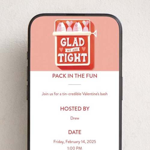 This is a lily online invitations by Jess Miller Draws called glad we are tight printing on digital paper in standard