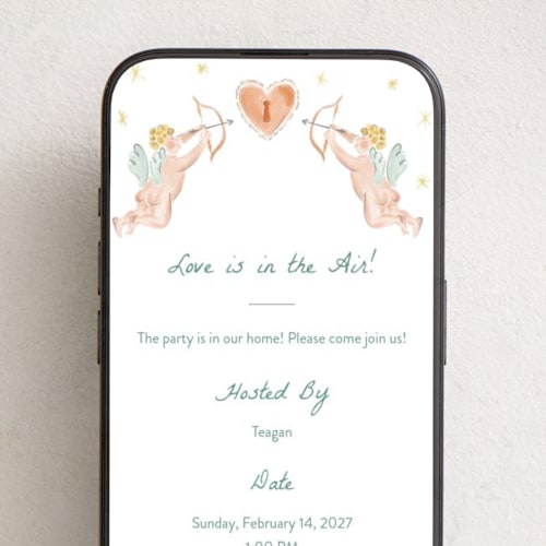 This is a celadon online invitations by Pati Cascino called giardino printing on digital paper in standard