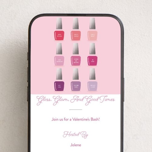 This is a peony online invitations by Megan Cash called nailed it printing on digital paper in standard